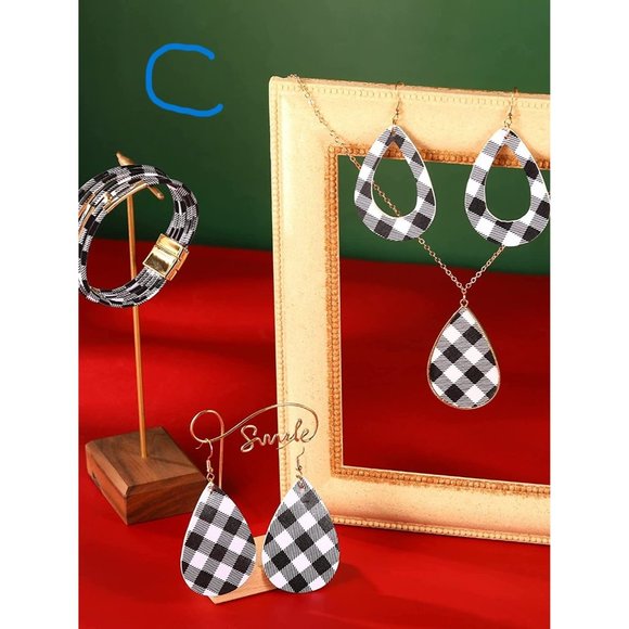 New 4 Pieces Women's Glitter Jewelry Set Multi-Layer Bracelet - Picture 6 of 14